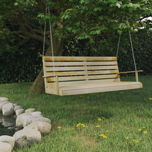 vidaXL Gugalna klop impregnirana borovina 155x65x60 cm Cene