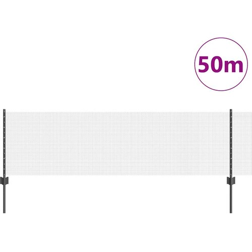  Zatvorena žičana ograda s postovima 50 x 0,6 m Siva Mreža Slike