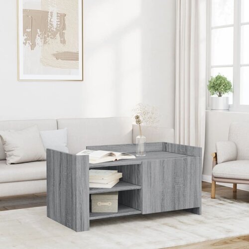 The Living Store Klubska mizica siva sonoma 100x50x50 cm inženirski les - Klubska Mizica, (21574005) Slike