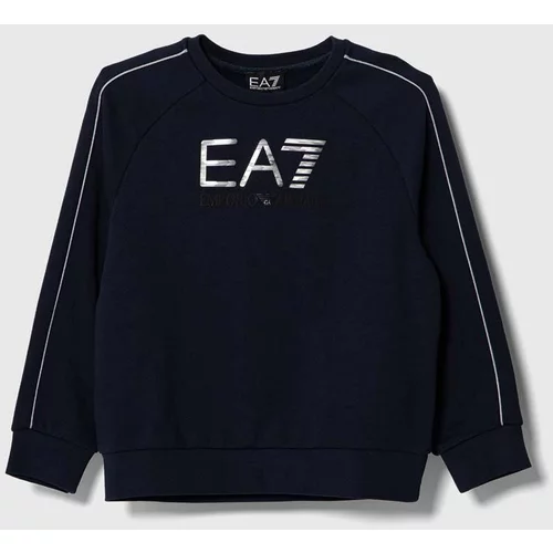 Ea7 Emporio Armani Otroški pulover mornarsko modra barva