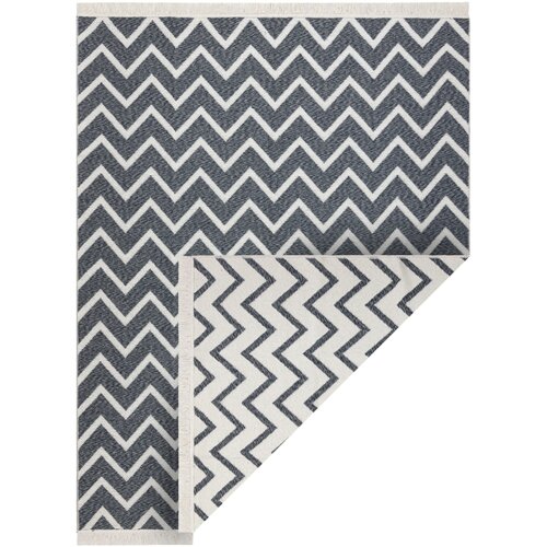 RugsX Preproge Preproga TWIN 23002 ZigZag, bombažna, dvostranska 180x270 cm Črna Cene