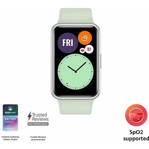 Huawei Watch Fit Mint Green, Pametni sat (SmartWatch) - Light Green Silicone Strap
