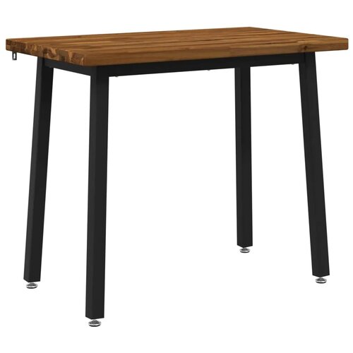  90 x 55 x 75 cm Čvrsto drvo akacije Prirodna i crna Pravokutni - Prirodna i crna 90 x 55 x 75 cm Četvrtasto Slike