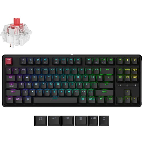 KEYCHRON C3 Pro 8K QMK Žična Mehanska Tipkovnica po meri / RGB Led / Hot-swap / Super Red / C3PX-H1, (5000129559) Slike