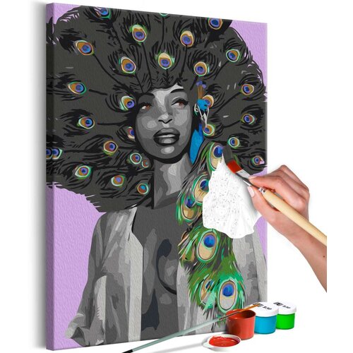 Slika za samostalno slikanje - Peacock Woman 40x60 Cijene