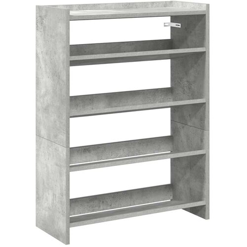 Maison Chic Regal za čevlje - Polica za čevlje betonsko siv 60x25x81 cm inženirski les, (21776611) Slike