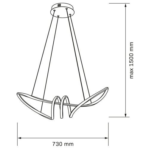  LED luster na sajli FLAVIA LED/44W/230V crna Slike