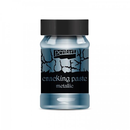 Pasta sa efektom pukotina metalik Pentart 100 ml Silvery Blue Slike