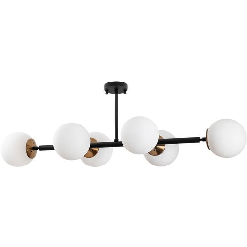 Opviq lights Črna/bela stropna svetilka s steklenim senčilom 40x110 cm Fazli &amp;ndash; Slike