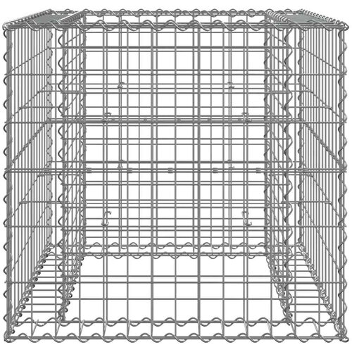  Gabionska ko&amp;scaron;ara srebrna 70 x 70 x 65 cm od pocinčanog željeza Slike