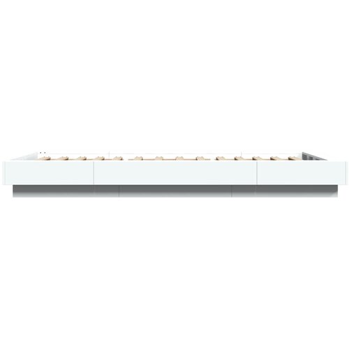  Okvir za krevet s LED svjetlima bijeli 90 x 190 cm drveni Slike