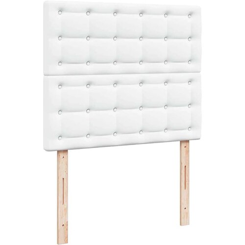 VidaXL otomanski okvir kreveta s madraca bijeli 120x190cm umjetna koža Slike