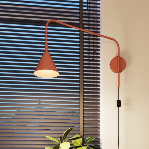 Nice Lamps Zidna lampa s utikačem boja terakote Zylo &amp;ndash; Slike