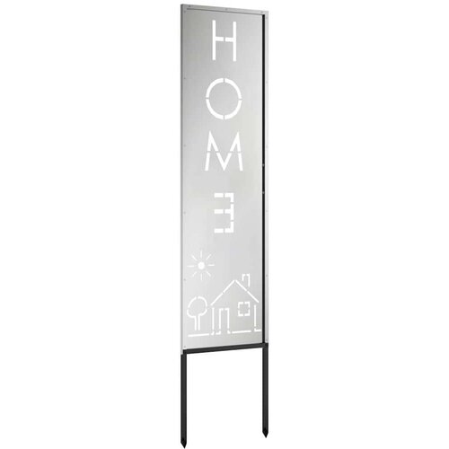 VidaXL Privatnost u vrtu Rezbarija Srebrno 32 x 140 cm Pocinčani čelik Slike