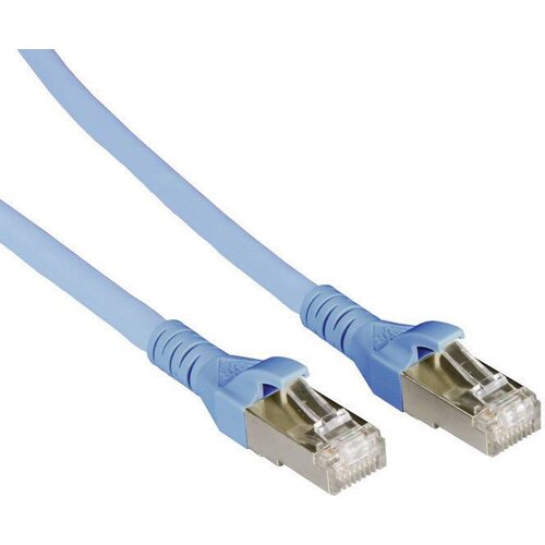 Metz Connect 1308453044-E RJ45 omrežni kabel\, Patch kabel CAT 6a S/FTP 3.00 m modra z zaščitnim zapornim zatičem 1 kos, (20421505) Cene