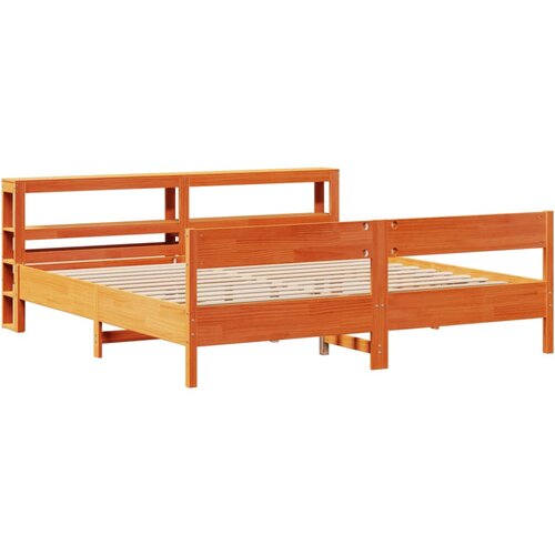 VidaXL Okvir kreveta bez madraca vo&amp;scaron;tano smeđi 180x200 cm od borovine Slike