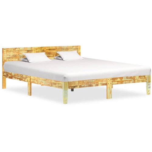 VidaXL Posteljni okvir iz trdnega predelanega lesa 160x200 cm Slike