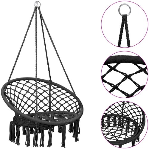 vidaXL Viseči gugalni stol 80 cm antraciten Cene