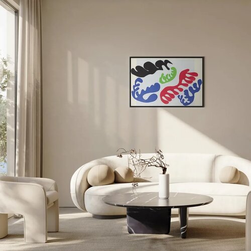  Slika - Henri Matisse &amp;ndash; Lagoon III (from Jazz) 60x40 U crnom drvenom okviru Slike