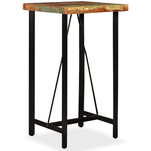  barski stol od masivnog obnovljenog drva 60x60x107 cm Slike