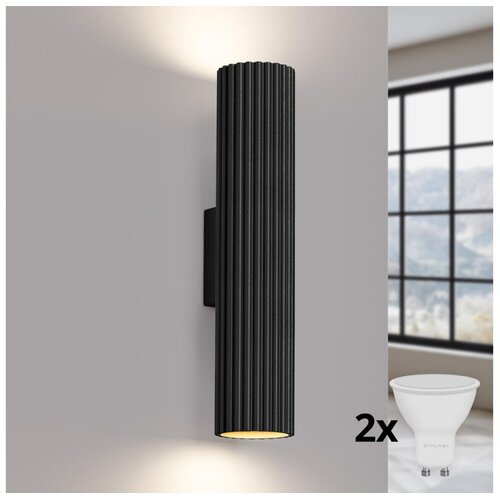  Brilagi - LED zidno svetlo CRESTO 2x GU10/10W/230V, 30 cm, crna Cene
