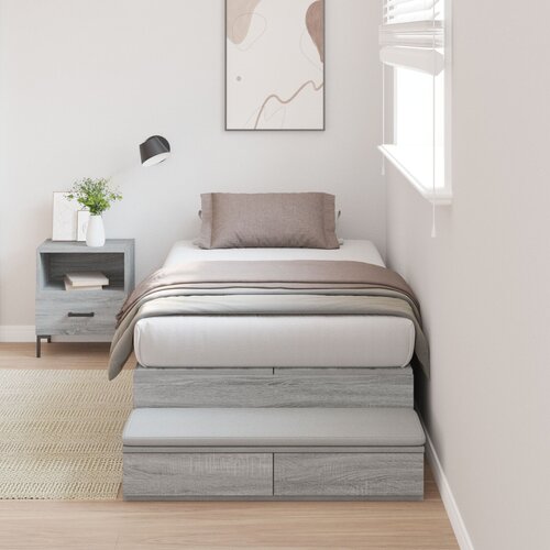 VidaXL Postelja z dodatnim prostorom Siva sonoma 80x200 cm Slike