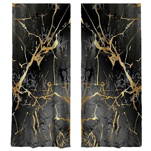 Mila Home Zavjese u crno-zlatnoj boji u setu od 2 kom 140x260 cm - Cijene