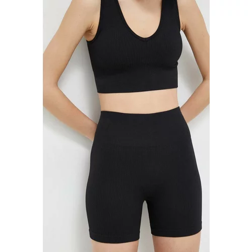 Roxy Kratke hlače za jogu Chill Out boja: crna, glatki materijal, visoki struk