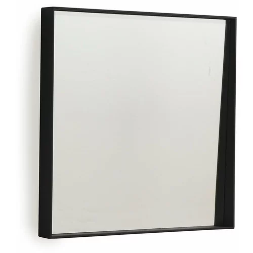 Geese Črno stensko ogledalo Thin, 40 x 40 cm