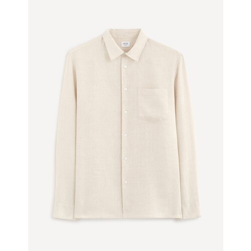 Celio Linen Shirt Baflax regular - Men Slike