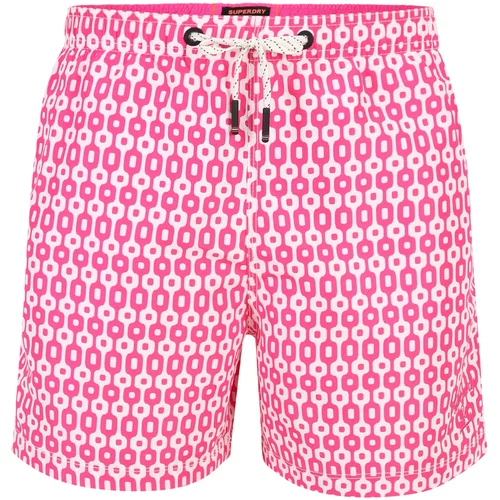 Superdry Kratke kopalne hlače marine / roza / bela