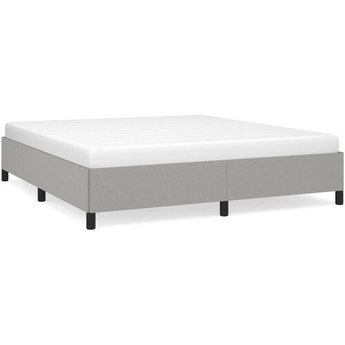  Okvir za krevet bez madraca svjetlosivi 160 x 200 cm od tkanine Slike