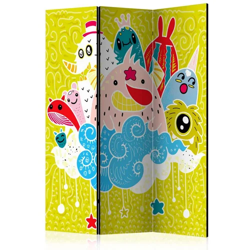  Paravan u 3 dijela - Happy Creatures [Room Dividers] 135x172