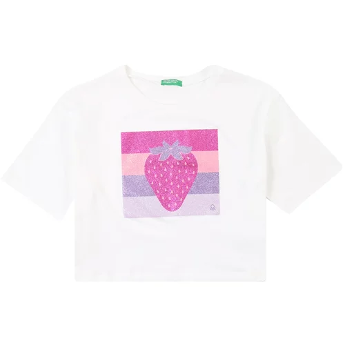United Colors Of Benetton Majica tamno ljubičasta / roza / prljavo roza / bijela