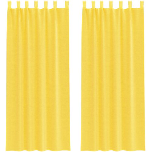 vidaXL Voile zavese z zankami 2 kosa rumene 140x260 cm, (5000297573) Cene