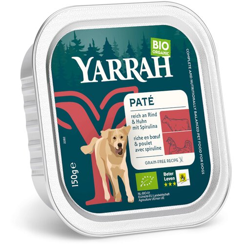 Yarrah Bio Pat&amp;eacute; 12 x 150 g - Bio-Rind mit Bio-Spirulina Slike