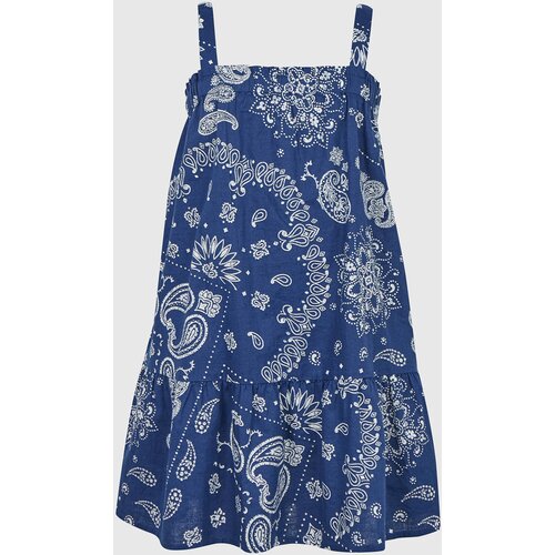 GAP Children&amp;#039;s linen dress with blueprint - Girls Slike