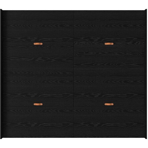  Krevet s ladicama Crni hrast 200 x 200 cm Konstruirano drvo Slike