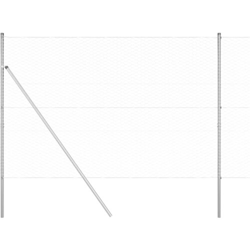 vidaXL Ograja šestkotna 1.5x10 m Pocinkano jeklo, Ograjni stebri 7 kos Ø32 mm 200 cm Pocinkano jeklo Cene