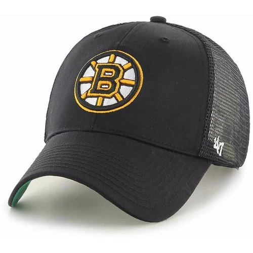 47 Brand Kapa sa šiltom NHL Boston Bruins boja: crna, s aplikacijom, H-BRANS01CTP-BKB