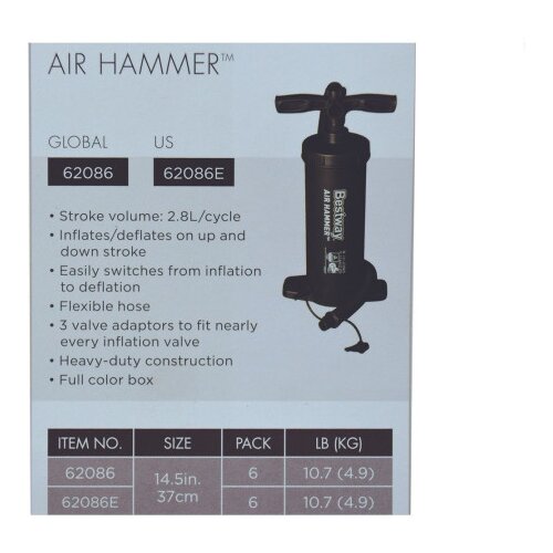 Bestway Pumpa za madrace Air Hammer, ručna pumpa 2,8L Cijene
