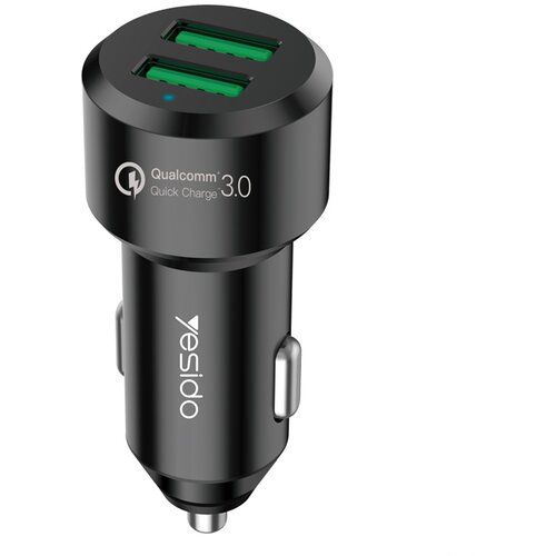 Yesido punjač za automobil sa dva usb porta qc 3.0 z 12V/24V Slike