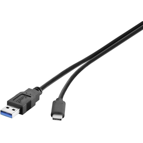 Renkforce USB 3.1 (gen. 2) [1x USB 3.2 gen. 2 vtiča A (USB 3.1) - 1x mo&scaron;ki konektor USB-C] 0.5 m črna pozlačeni konektorji USB kabel USB 3.2, (20415965) Cene
