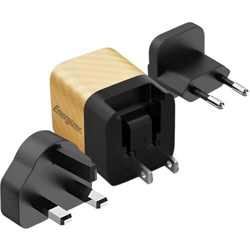 Energizer Omrežni polnilec GaN 4A USB-C 20W večvtični EU / UK / US, Črna / Zlata, (5000007954) Cene