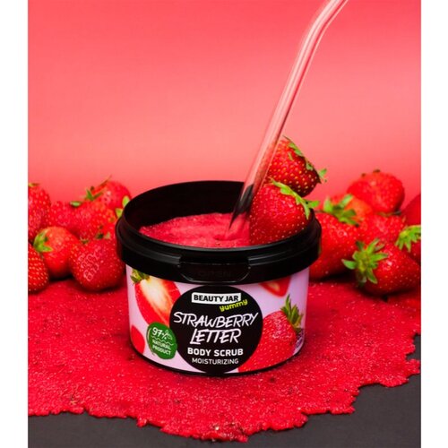 Beauty Jar Yummy Strawberry Letter nežni piling z vlažilnim učinkom 360 g Slike