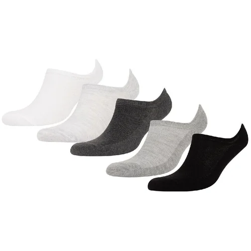 Defacto Men's 5-Pack Cotton Sneaker Socks