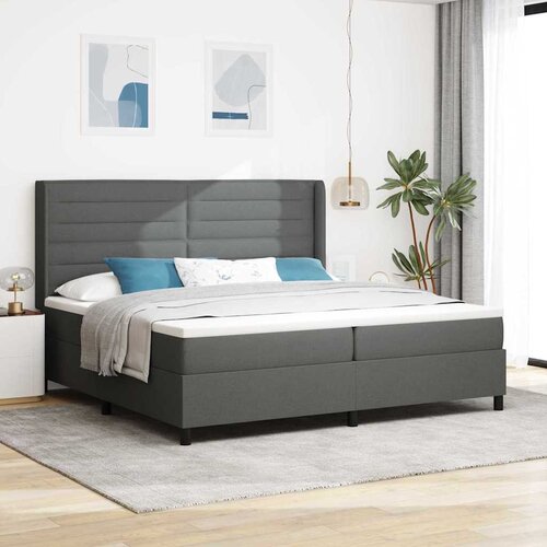  LED Box Spring Krevet Tamno siva 200 x 200 cm tkanina Cene