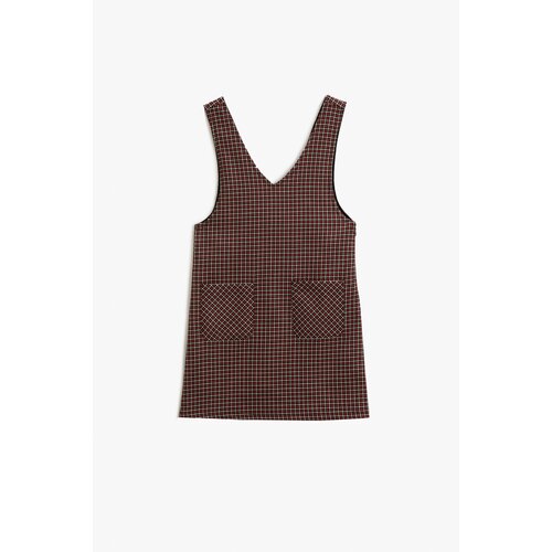 Koton Girl Black Plaid Dress Slike