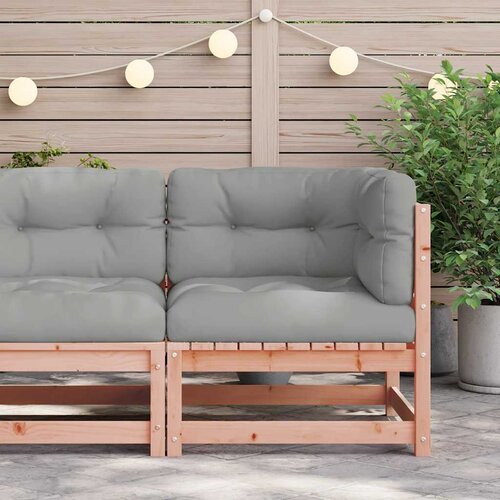  Kutna vrtna sofa s jastucima od masivnog drva duglazije Smeđa Slike
