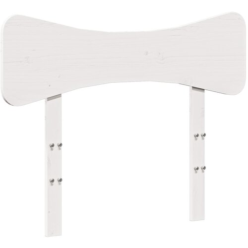 Maison Chic posteljno vzglavje - vzglavna omarica - nočna omarica bela 100 cm trdna borovina, (21706174) Slike